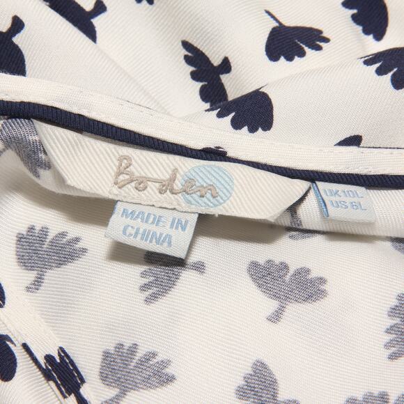 Boden Victoria A-Line Dress Bird/Floral Print Size 6L (Long) - Picture 8 of 10